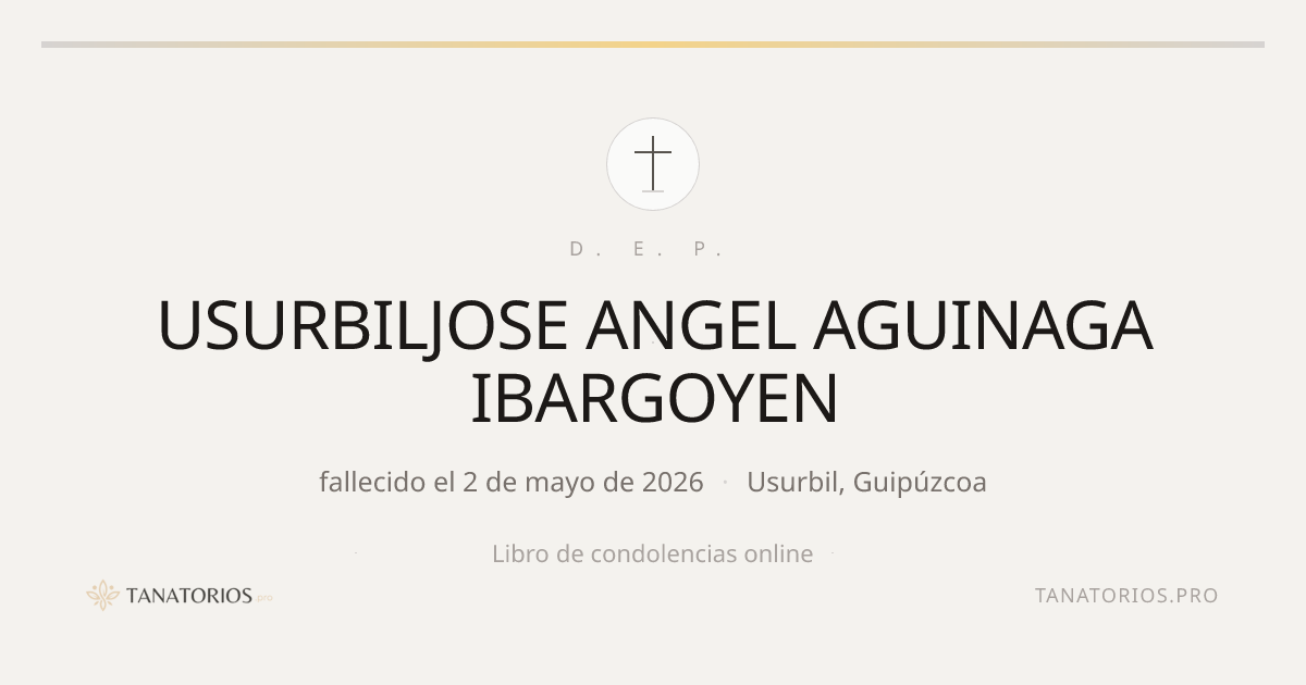 Memorial de USURBILJOSE ANGEL AGUINAGA IBARGOYEN
