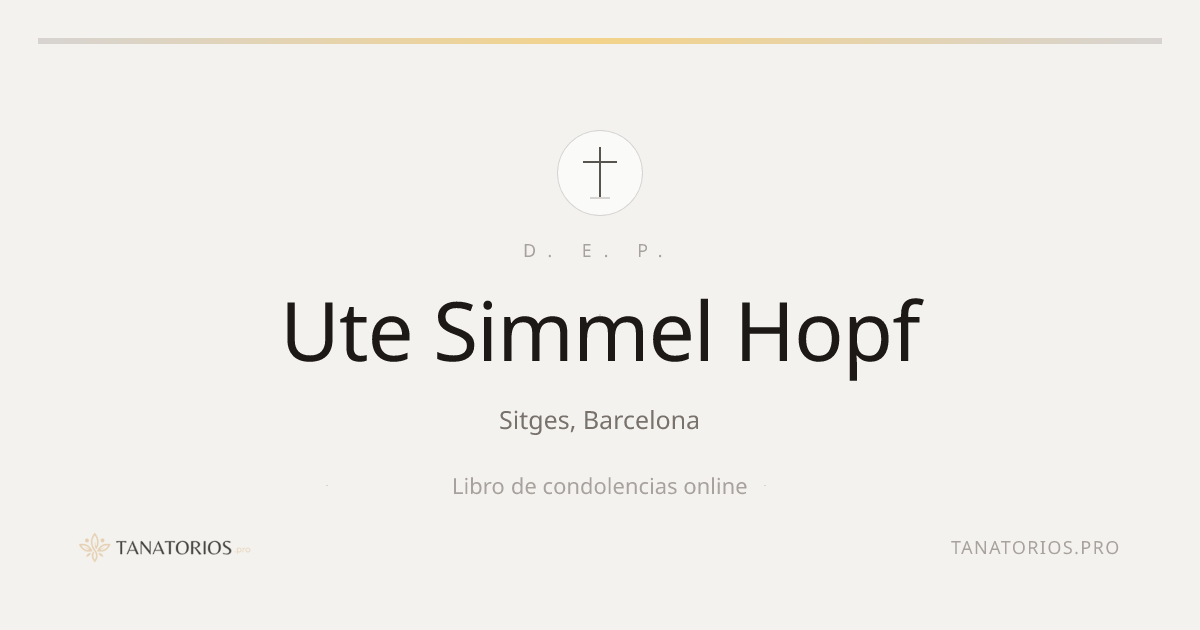 Memorial de Ute Simmel Hopf