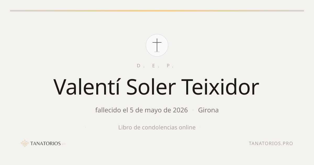 Memorial de Valentí Soler Teixidor