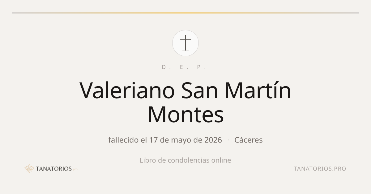 Memorial de Valeriano San Martín Montes
