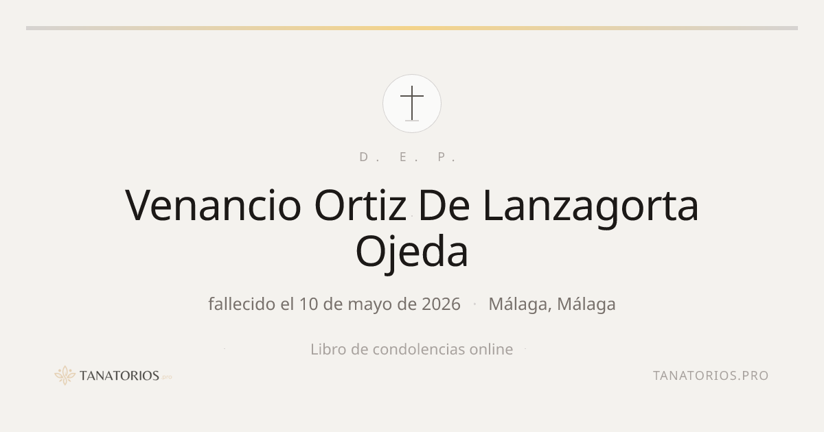 Memorial de Venancio Ortiz De Lanzagorta Ojeda