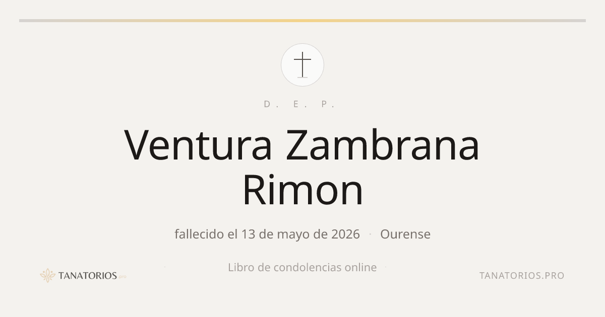 Memorial de Ventura Zambrana Rimon