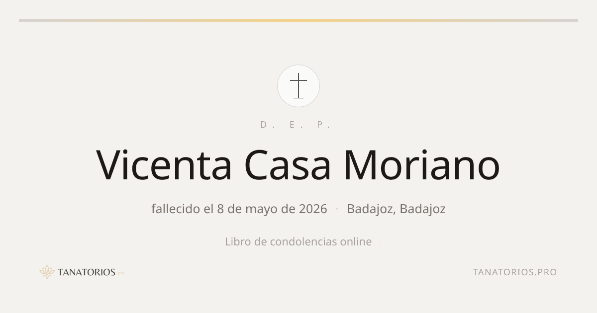 Memorial de Vicenta Casa Moriano