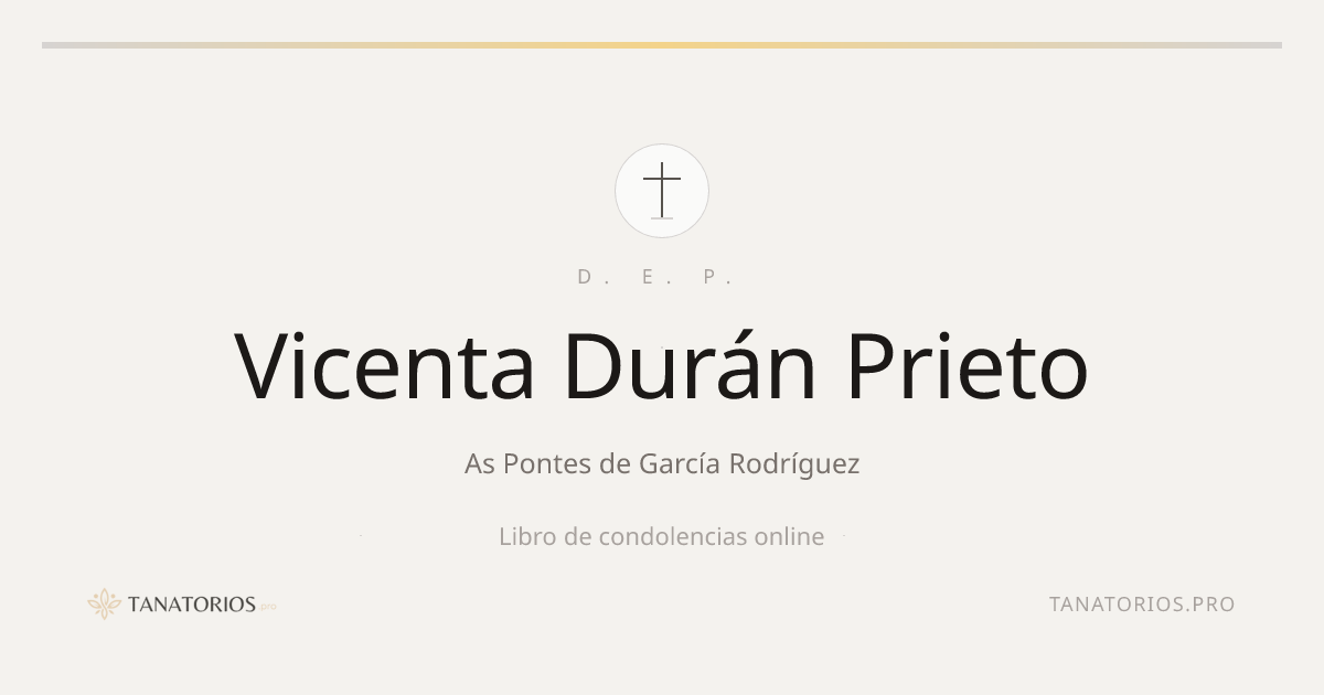 Memorial de Vicenta Durán Prieto