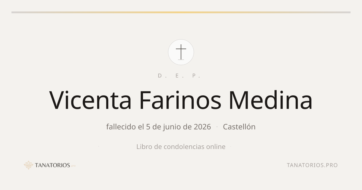 Memorial de Vicenta Farinos Medina