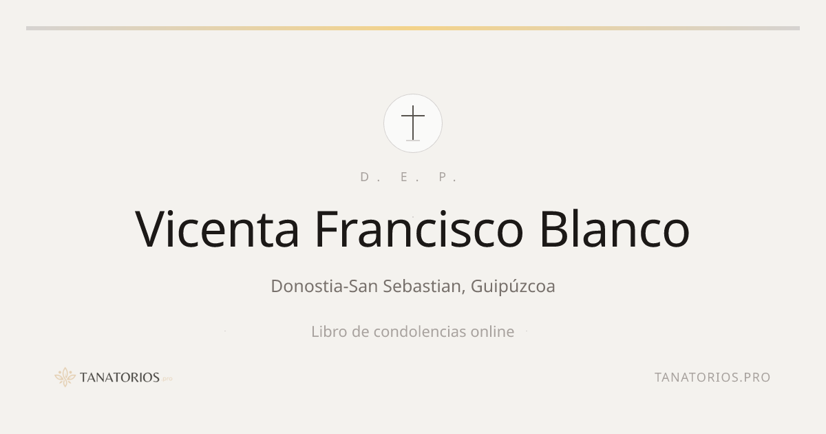 Memorial de Vicenta Francisco Blanco