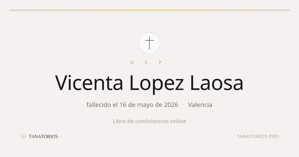 Memorial de Vicenta Lopez Laosa