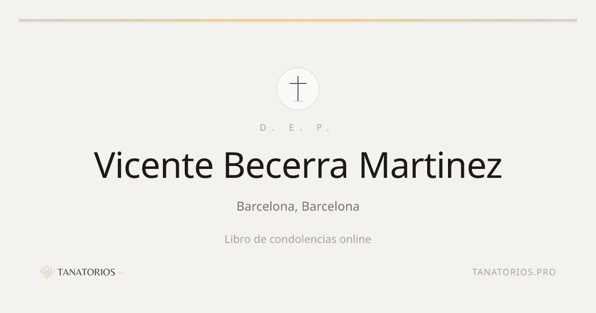 Memorial de Vicente Becerra Martinez