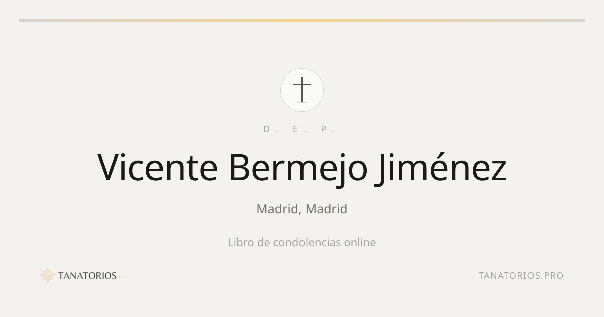 Memorial de Vicente Bermejo  Jiménez