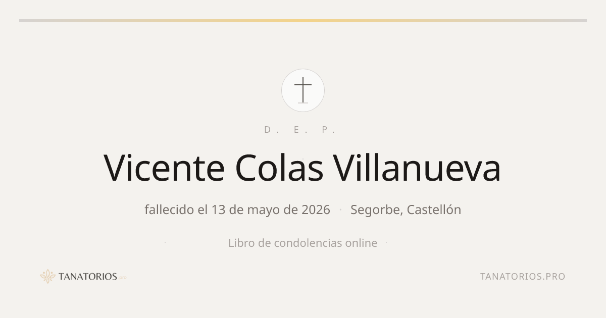 Memorial de Vicente Colas Villanueva