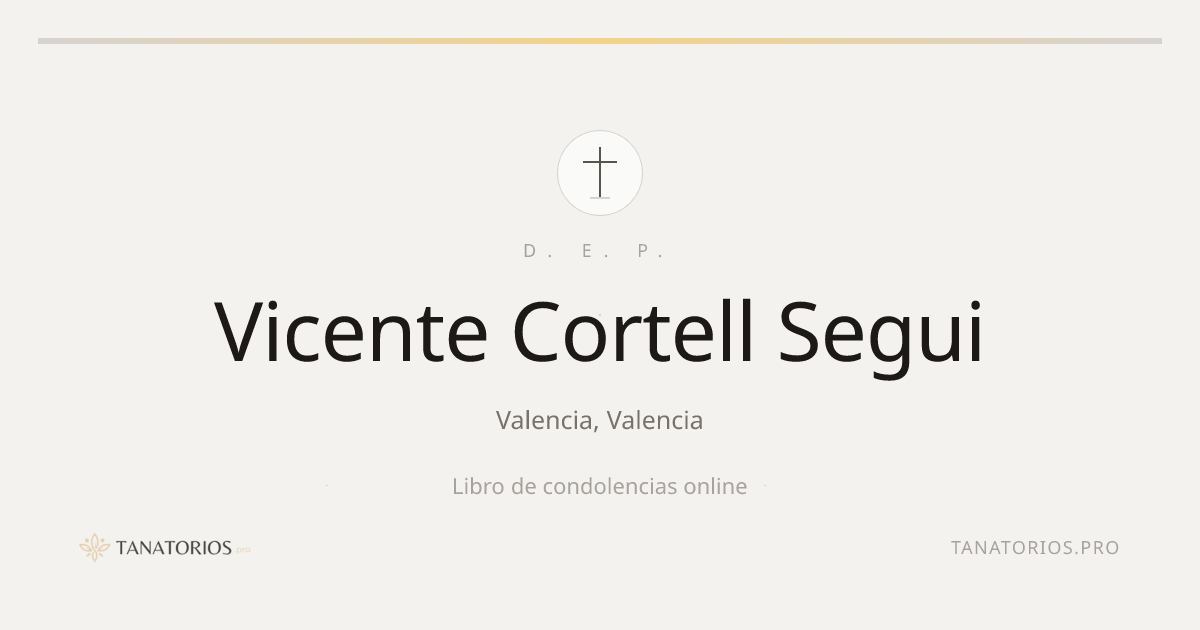 Memorial de Vicente Cortell Segui