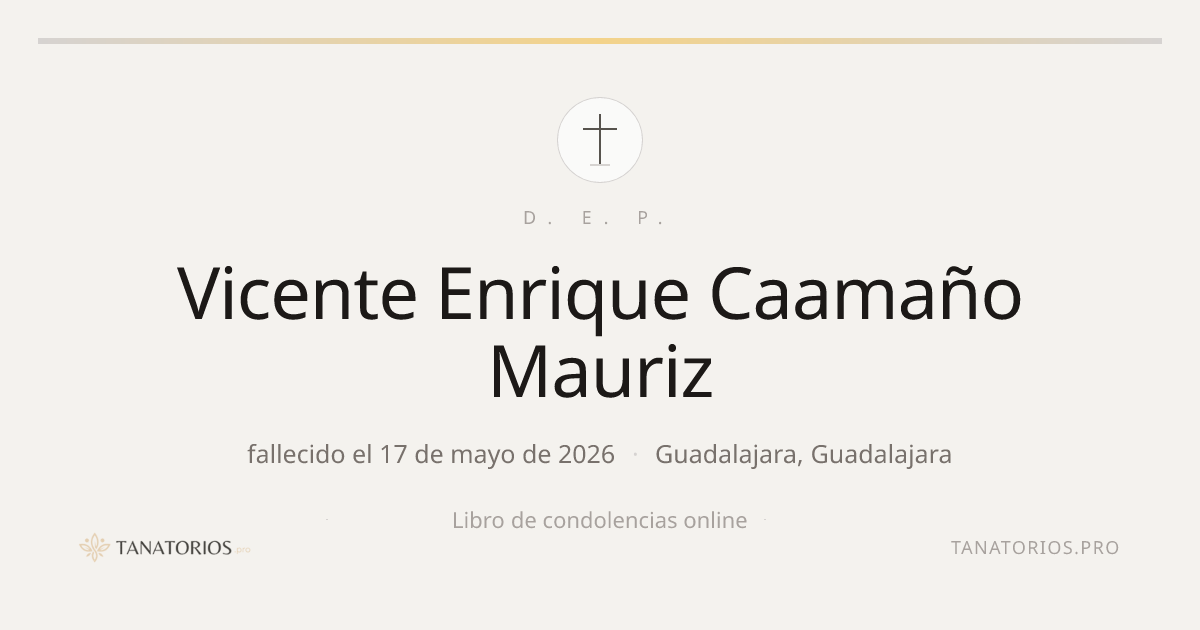 Memorial de Vicente Enrique Caamaño Mauriz