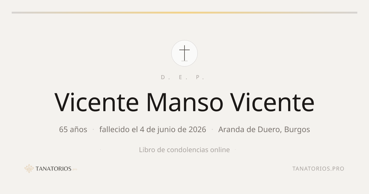 Memorial de Vicente Manso Vicente