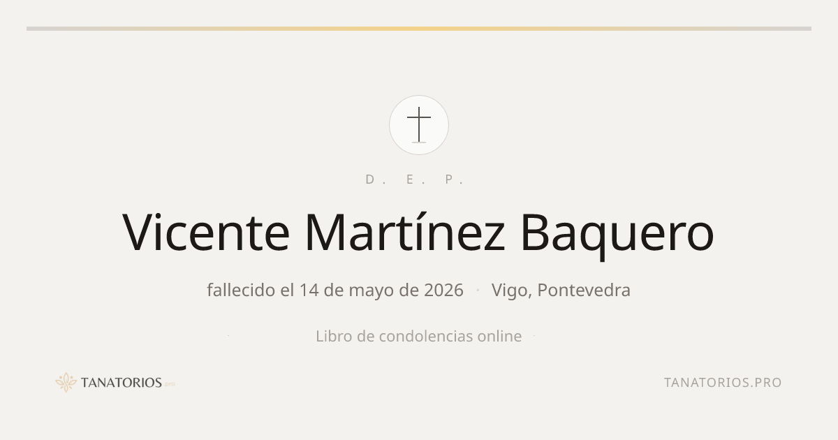 Memorial de Vicente Martínez Baquero