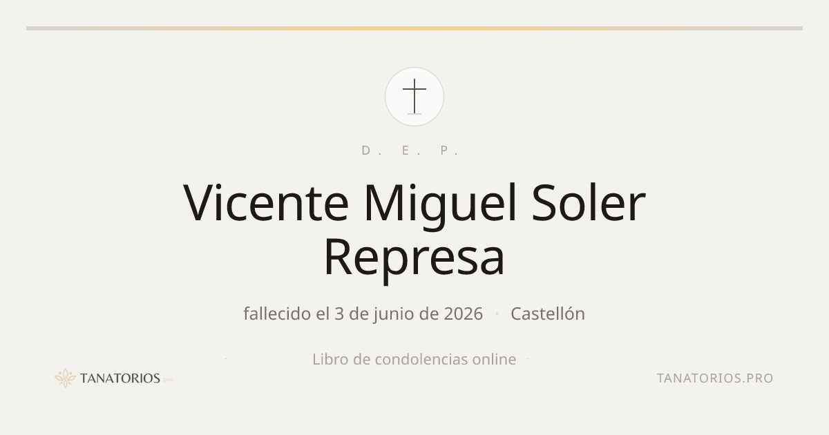 Memorial de Vicente Miguel Soler Represa