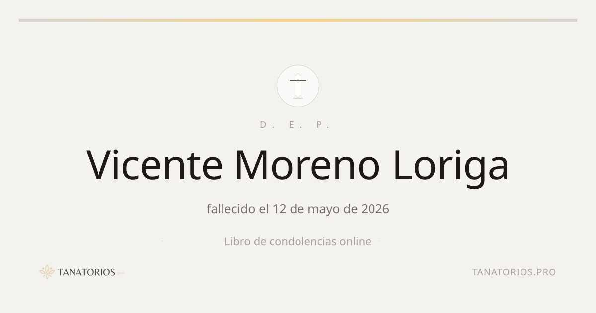 Memorial de Vicente Moreno Loriga
