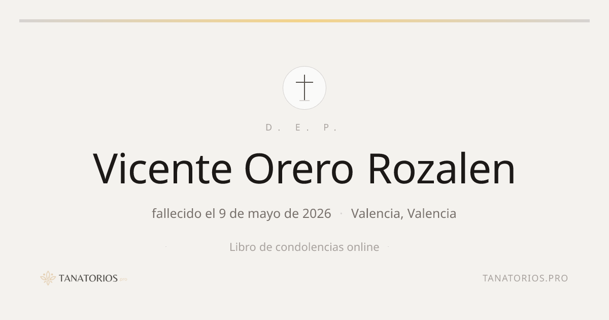 Memorial de Vicente Orero Rozalen