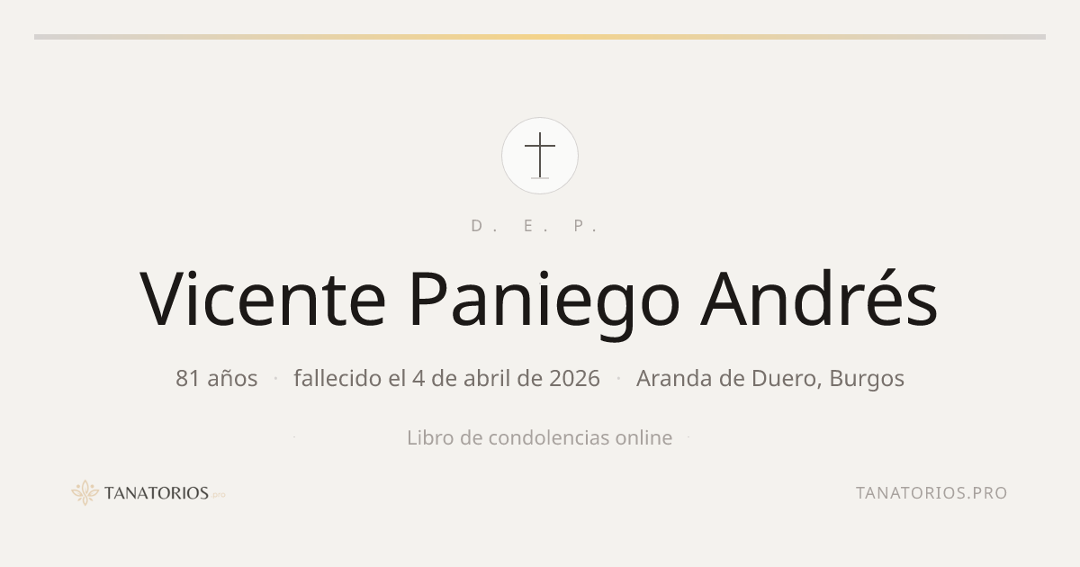 Memorial de Vicente Paniego Andrés