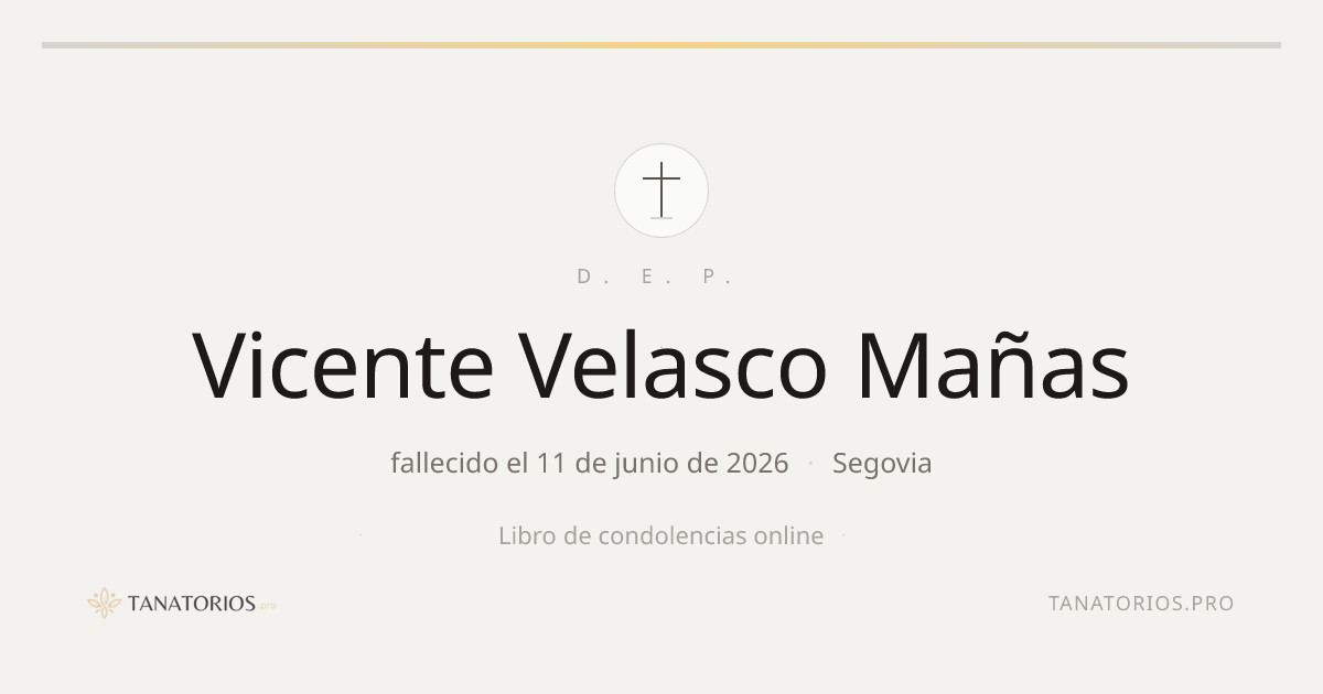 Memorial de Vicente Velasco Mañas