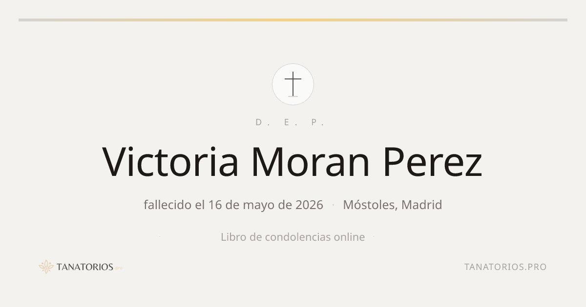 Memorial de Victoria Moran Perez