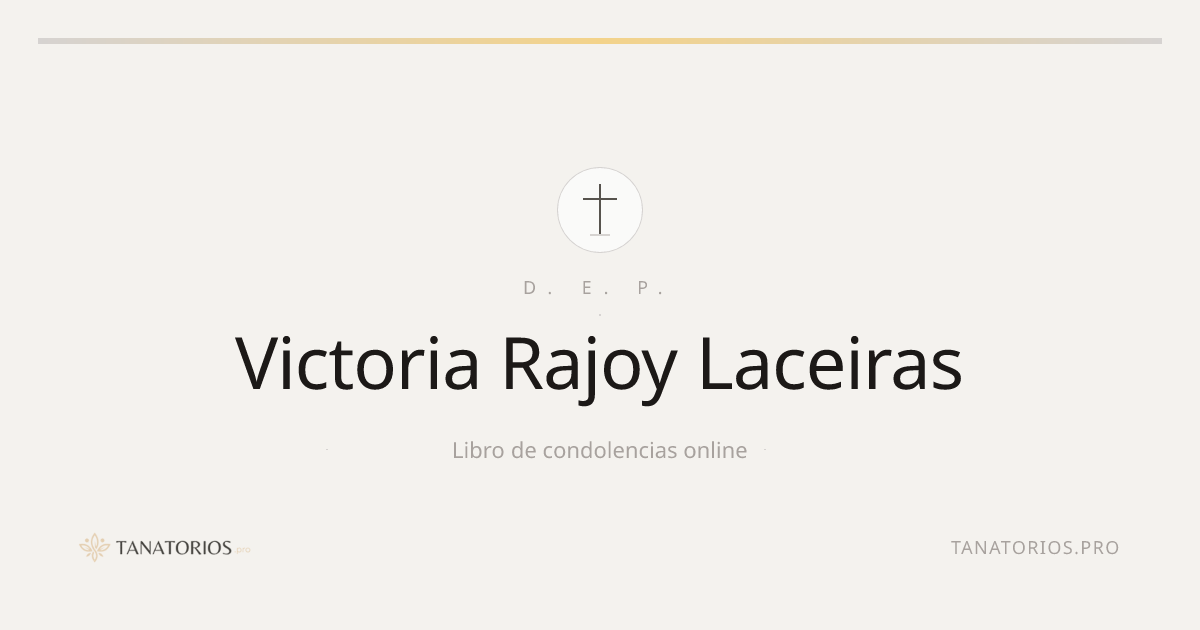 Memorial de Victoria Rajoy Laceiras