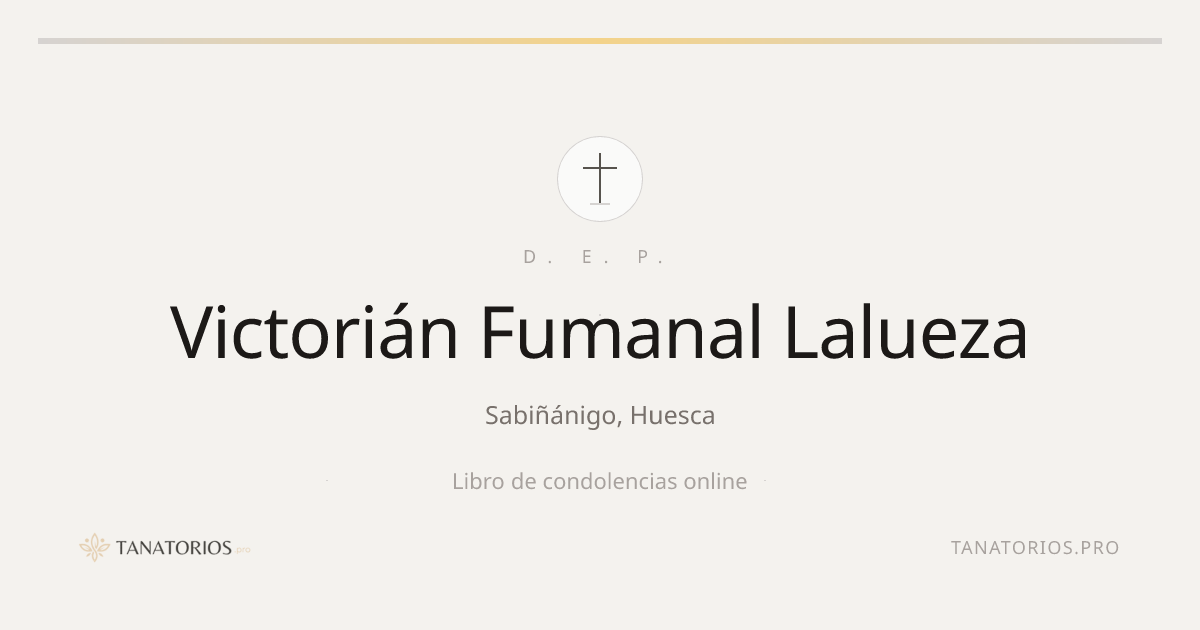 Memorial de Victorián Fumanal Lalueza