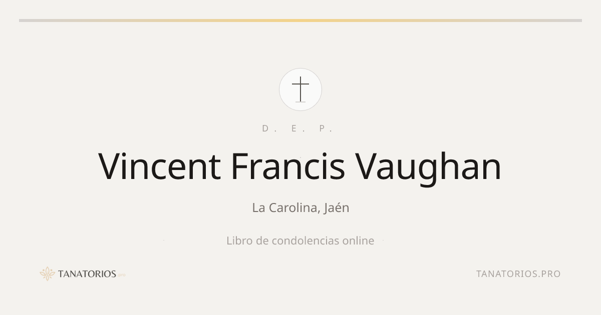 Memorial de Vincent Francis Vaughan