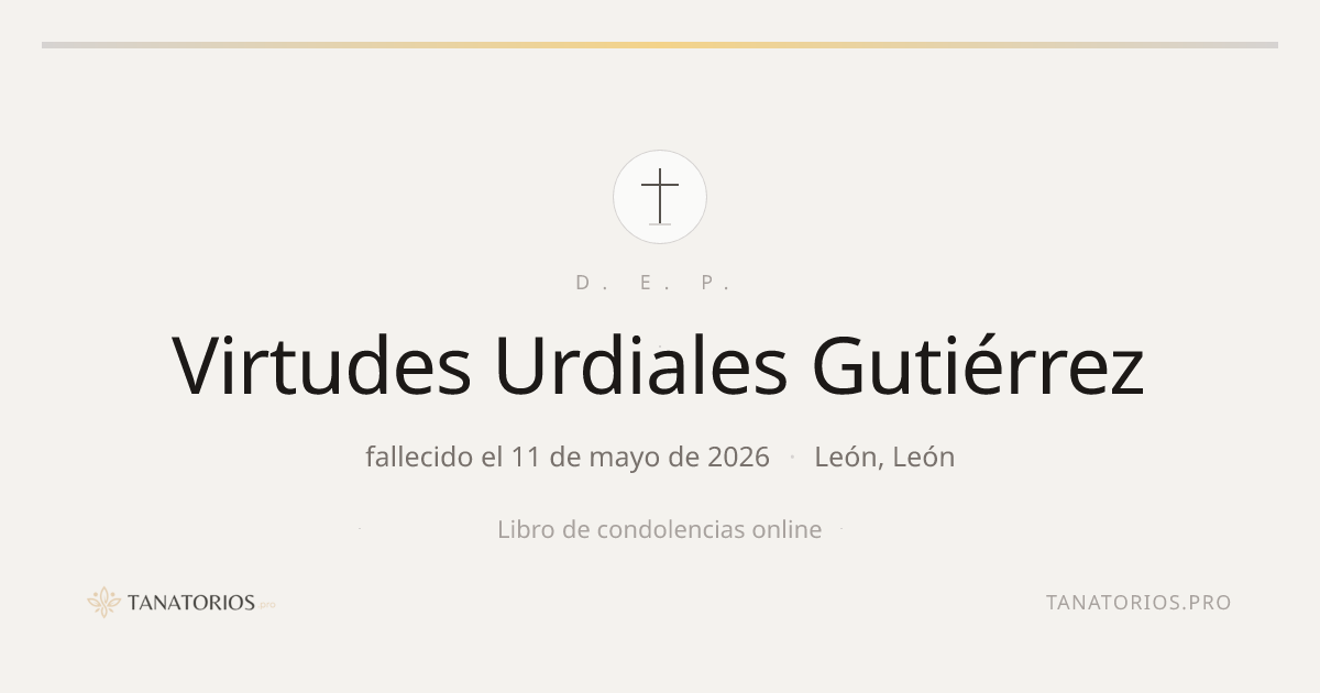 Memorial de Virtudes Urdiales Gutiérrez