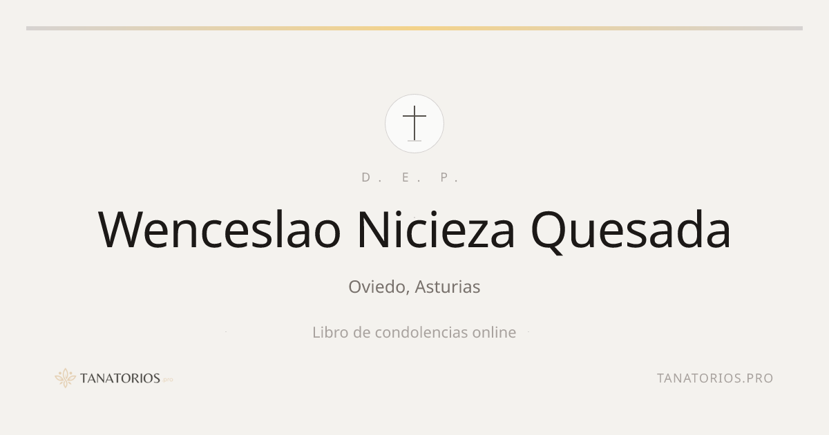 Memorial de Wenceslao Nicieza Quesada