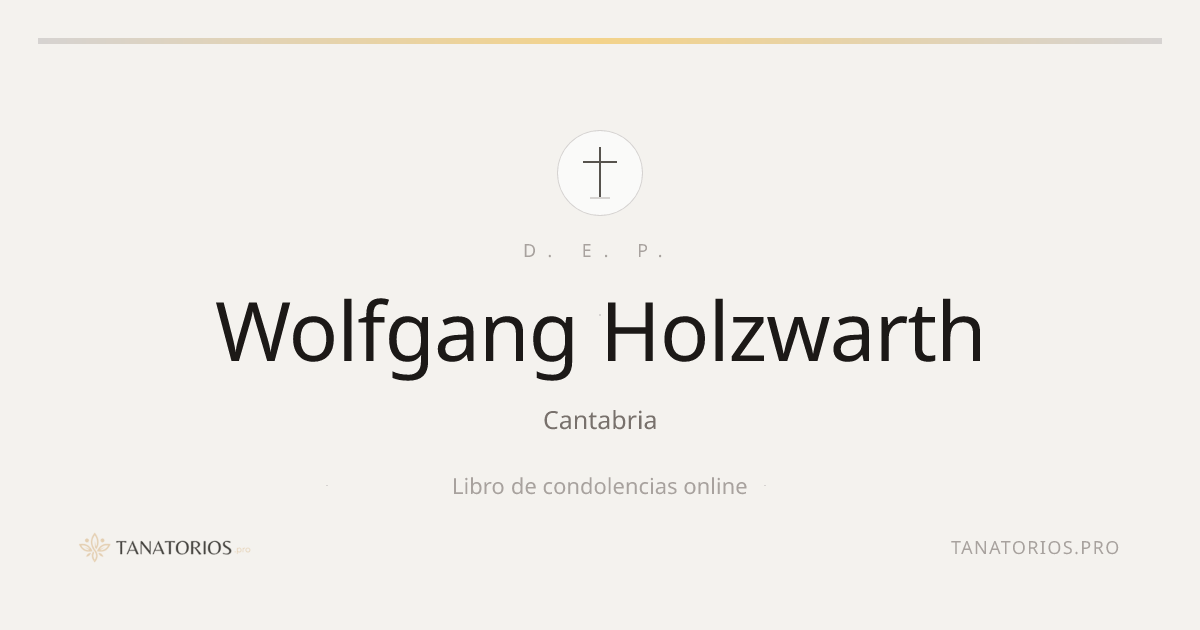 Memorial de Wolfgang Holzwarth