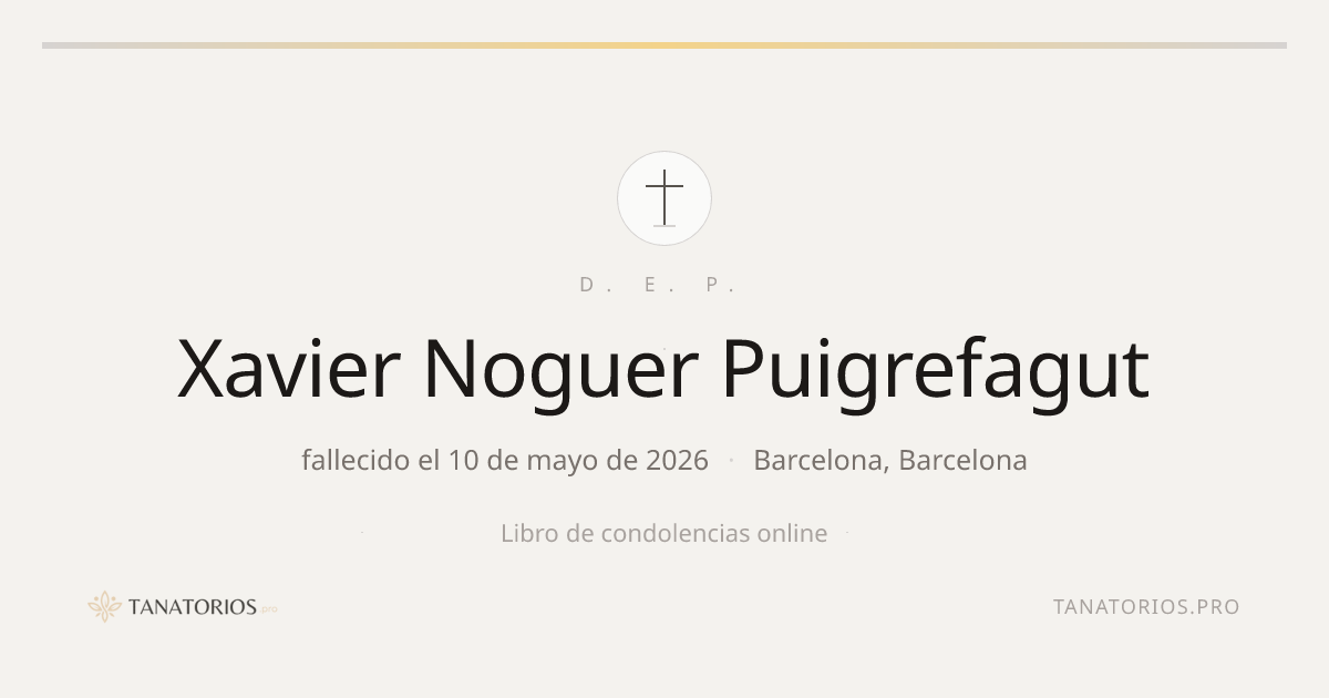 Memorial de Xavier Noguer Puigrefagut