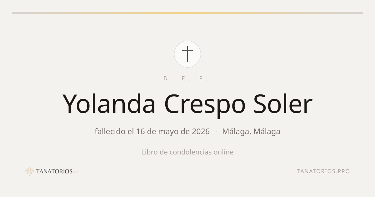 Memorial de Yolanda Crespo Soler