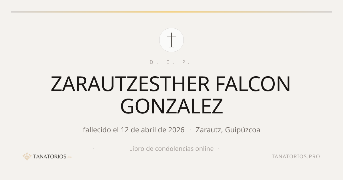 Memorial de ZARAUTZESTHER FALCON GONZALEZ