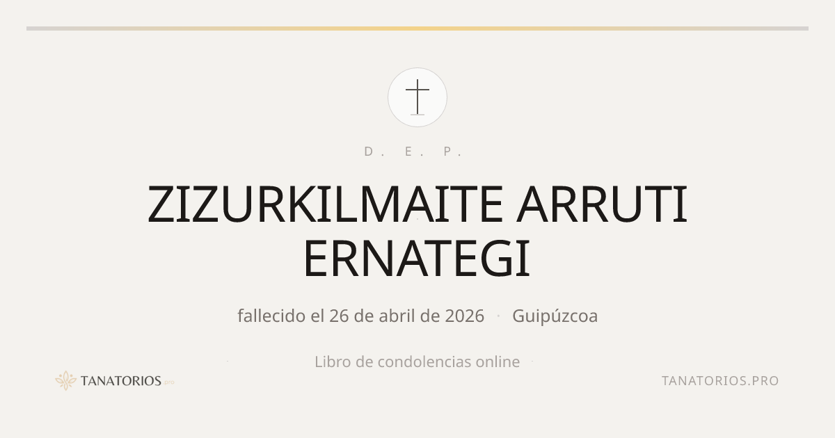 Memorial de ZIZURKILMAITE ARRUTI ERNATEGI