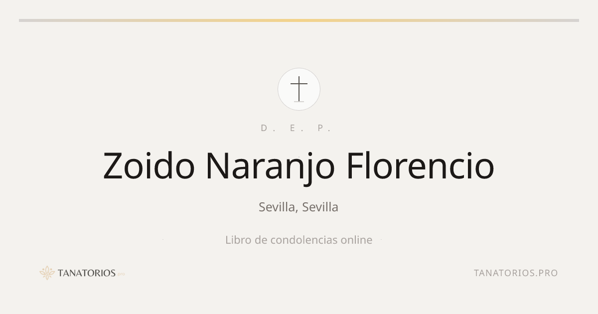Memorial de Zoido Naranjo Florencio