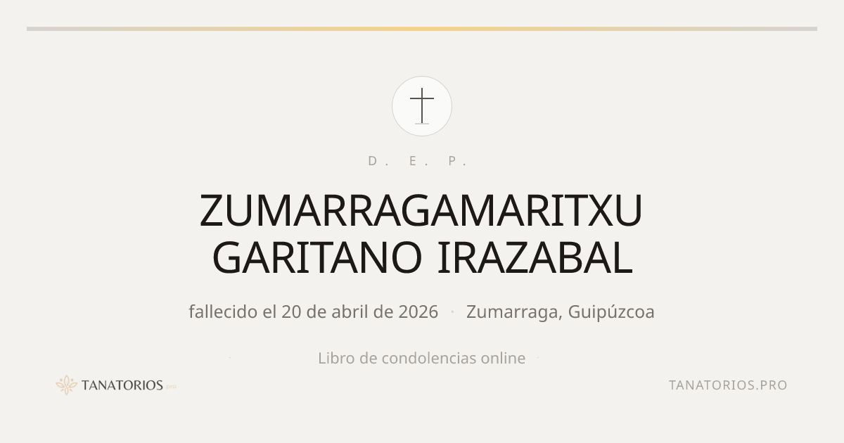 Memorial de ZUMARRAGAMARITXU GARITANO IRAZABAL