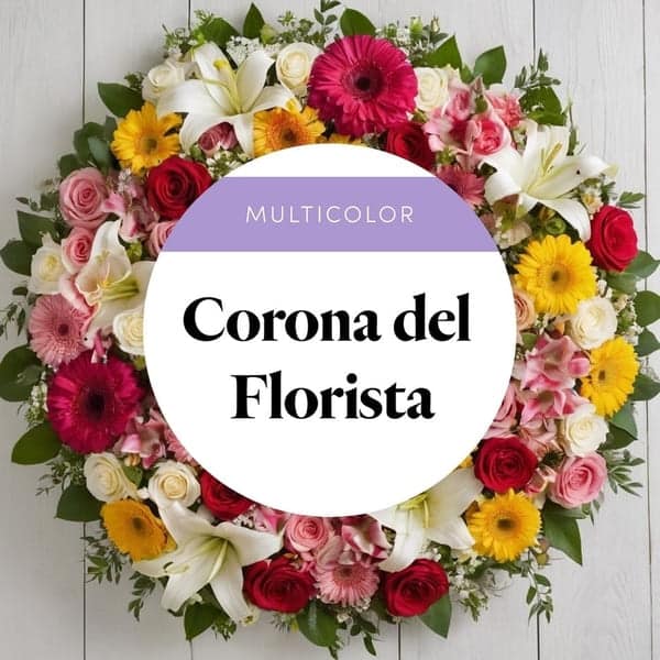 Corona del florista multicolor - tanatorios.pro